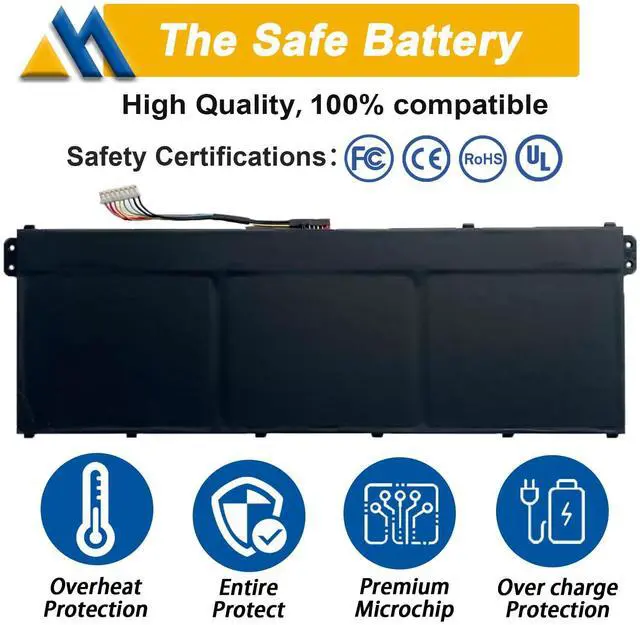 Alt view image 3 of 5 - Mobik AP20CBL Laptop Battery Replacement for Acer Aspire 5 A515-45 A515-46 A515-56 A515-56T A515-56G Aspire 7 A715-43G Swift 3 SF314-43 SF314-511 Vero AV15-51 TravelMate Spin B3 B311RNA-32