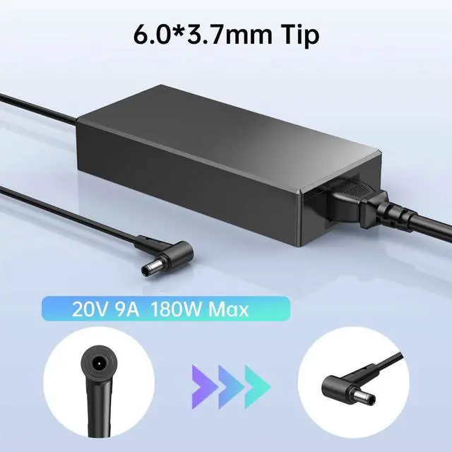 Alt view image 2 of 5 - 180W Zephyrus Charger Fit for ASUS ROG Zephyrus G14 GA401 G15 GA502,20V 9A ASUS AC Adapter Compatible with TUF A15,A17, Zephyrus M16, ROG Strix Scar II, ROG Strix Hero II(ADP-180TB H)