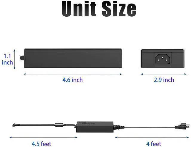 Alt view image 4 of 5 - 180W Zephyrus Charger Fit for ASUS ROG Zephyrus G14 GA401 G15 GA502,20V 9A ASUS AC Adapter Compatible with TUF A15,A17, Zephyrus M16, ROG Strix Scar II, ROG Strix Hero II(ADP-180TB H)