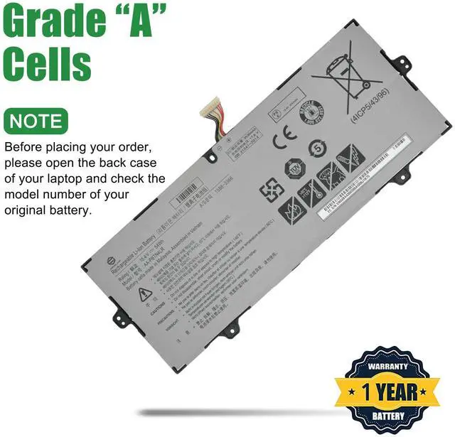 Alt view image 3 of 5 - JIAZIJIA AA-PBTN4LR Laptop Battery Replacement for Samsung Notebook 9 Pro NP940X3M NP940X5M NP940X5N Series Notebook Black 15.4V 54Wh 3530mAh