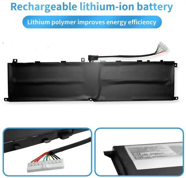 Alt view image 3 of 5 - BTY-M6L Laptop Battery Replacement for MSI GS65 Stealth Thin 8RF 8RE 9RE PS42 8RB P65 Creator 8RD 8RE MS-16Q2 MS-16Q3 PS63 Modern 8RC GS75 8SG Series(15.2V 5380mAh 80.25Wh)