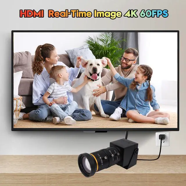 Alt view image 5 of 5 - SVPRO HDMI USB Camera 4K 60fps USB3.0 Streaming Webcam with Zoom 5-50mm Telephoto Lens,10X Optical Zoom Industrial Microscope Camera H.264 Video Camera for Computer,Raspberry Pi,Monitor