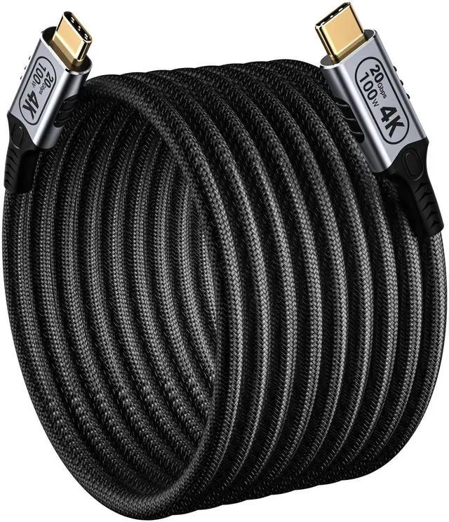 Main image of BAWIOFIAU 20FT/6M USB-C to USB-C 20Gbps Cable, 4K@60Hz Video, 100W PD Fast Charging, Durable Braided Nylon