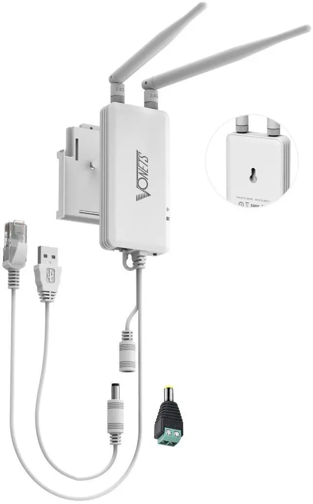 Alt view image 2 of 5 - Vonets VAP11S Mini Repeater/Wireless Bridge Ethernet/WiFi Router 2.4GHz Industrial with 2 RJ45 Ethernet Ports and 2 External Antennas, Great Partner for Electronic Scale, PLC, DVR