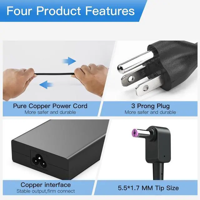 Alt view image 3 of 5 - 135W AC Charger Fit for Acer Nitro V15 V14 V16ANV15 ANV14 ANV16Nitro 5 AN515-52 AN515-43 AN517-51 N18C4 ADP-135K ADP-135KB T Laptop Adapter Power Supply Cord5,5 * 1,7mm
