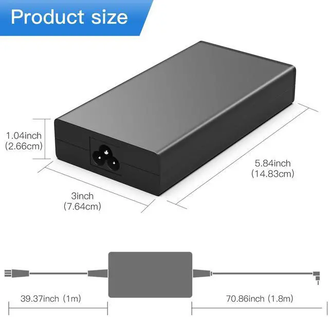 Alt view image 5 of 5 - 135W AC Charger Fit for Acer Nitro V15 V14 V16ANV15 ANV14 ANV16Nitro 5 AN515-52 AN515-43 AN517-51 N18C4 ADP-135K ADP-135KB T Laptop Adapter Power Supply Cord5,5 * 1,7mm