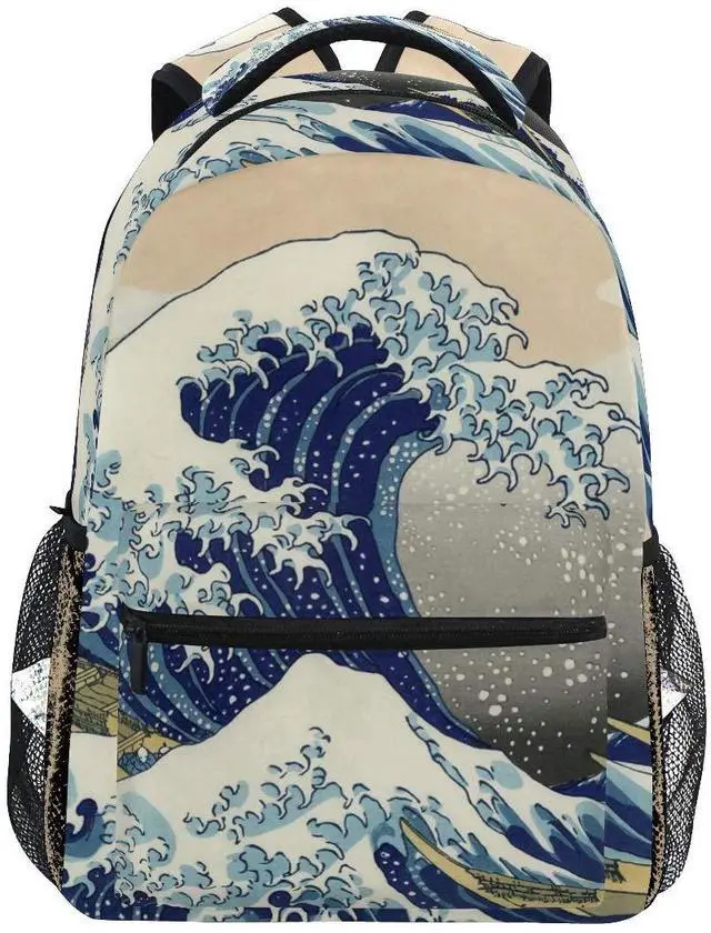 Main image of WIHVE School Backpack Great Wave Kanagawa Bookbag Travel Ruckack One_Size