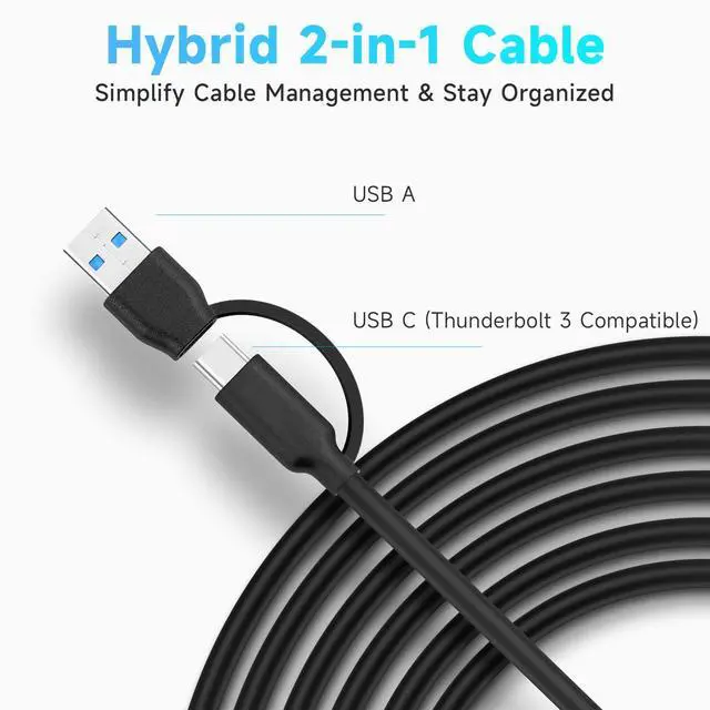Alt view image 4 of 5 - Powered USB Hub, Rosonway 7 Ports USB 3.1/3.2 Gen 2 Hub 10Gbps with 3.3ft USB-A/USB-C Data Cable, Individual Switches and 24W Power Adapter, Aluminum USB C Hub for Laptop and PC, RSH-A107