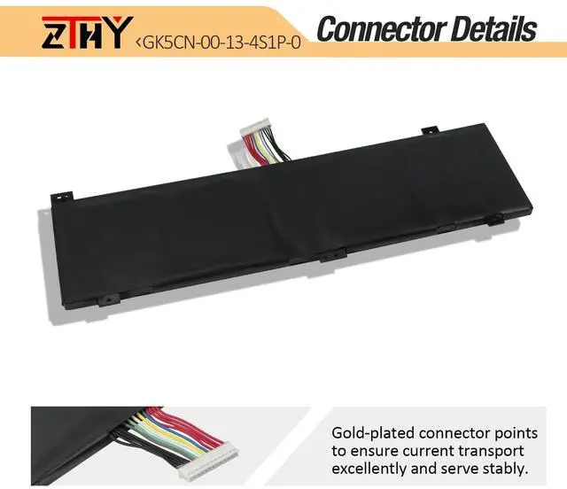 Alt view image 4 of 5 - GK5CN-00-13-4S1P-0 62.32Wh 15.2V Battery Replacement for Medion Erazer X6805 Maingear Vector 15 Schenker XMG Neo 15 Core 17 Comet Lake Getac Tongfang GK5CQ7Z GK5CN6Z GK5CN5Z GK5CN4Z GK6Z5CN GK7CN6S