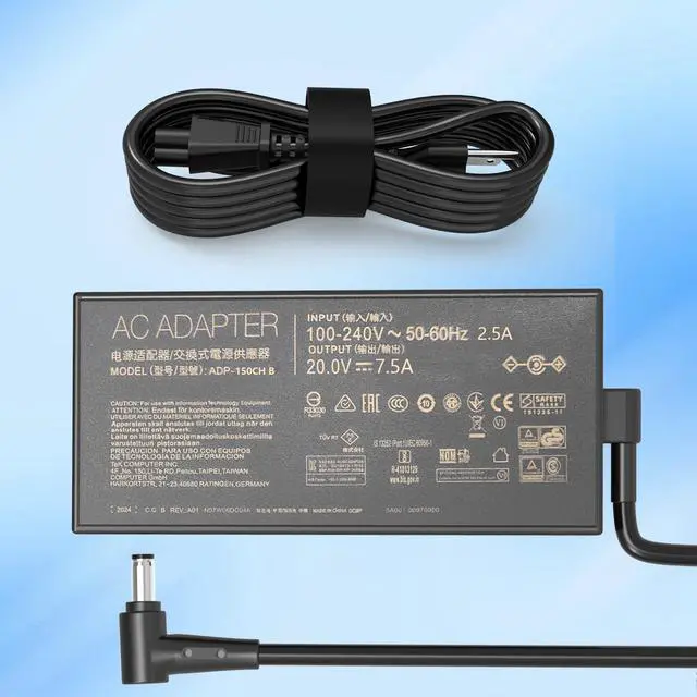 Alt view image 2 of 5 - 150W Charger for Asus TUF Gaming A15-FA506 A17-FA706 FX505DT FX505GT FX705GT,Laptop Charger Asus 150w ROG Strix G531GD G531GT G731GT,ADP-150CH B A18-150P1A