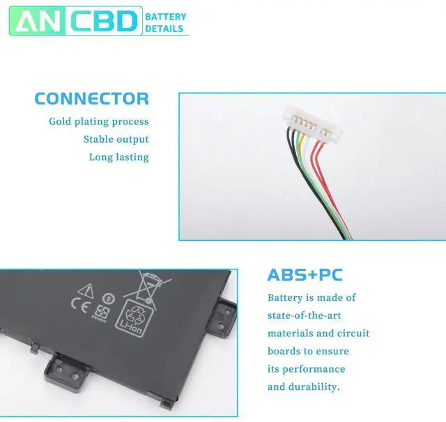 Alt view image 3 of 5 - ANCBD B21N1818 Laptop Battery Replacement for Asus Vivobook 17 X712 X712FA A712 D712 F712 K712 M710 M712 P1701 R710 R712 R754 S710 S712 Series 7.7V 37Wh/4850mAh