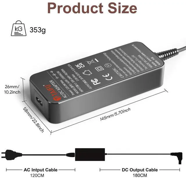 Alt view image 3 of 5 - TAIFU 120W Laptop Charger Adapter for Sony Bravia KDL-50W685A ACDP-120N02 ACDP-085N02E02 ACDP-100M01 ACDP-100D01 TV KDL-42 KDL-48 KDL-55 KDL32 TV ACDP-085E02 KDL40R510C KDL50W800C Power Supply Cord
