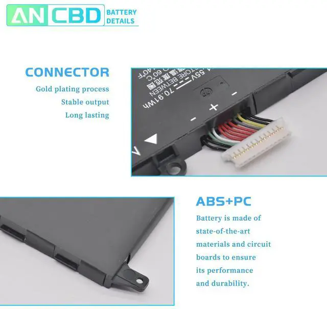Alt view image 3 of 5 - ANCBD SD06XL Battery for HP Omen 15-EK 15-EK0000 15-EN 15-EN0000 15-EK0XXX EK0008CA 5-EK0013DX 15-EK0023DX 15-EK0007MS 15-EK0071NG 15-EK0001TX 15-EK0011TX SD06 L84392-005 HSTNN-089U 15.55V/70.91Wh