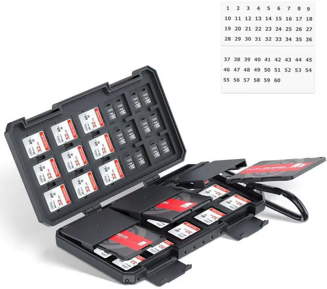 Main image of Memory Card Case Carrier with 3 Individual Slim Credit Card Size Memory Card Holder for 36 SD SDXC SDHC & 74 TF MSD Cards,Water-Resistant Micro SD Card Organizer Achieve Easy Daily Carry & Storage