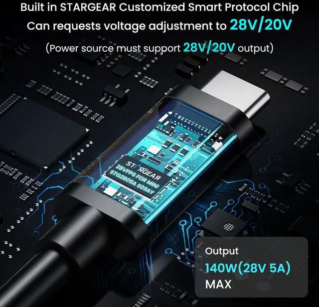 Alt view image 3 of 5 - 5M Starlink Mini DC Cable + 2M USBC Cable
