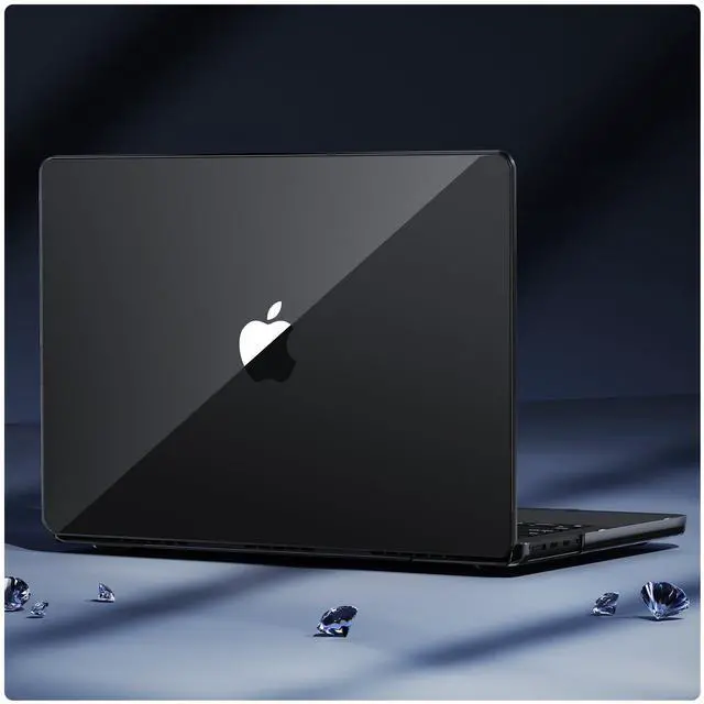 Main image of Soonjet for MacBook Pro 16 inch Case M4 2024-2021 M3 M2 M1 Pro/Max [100% Clear, Refined Black] Protective Hard Shell Case Laptop Cover - Crystal Black