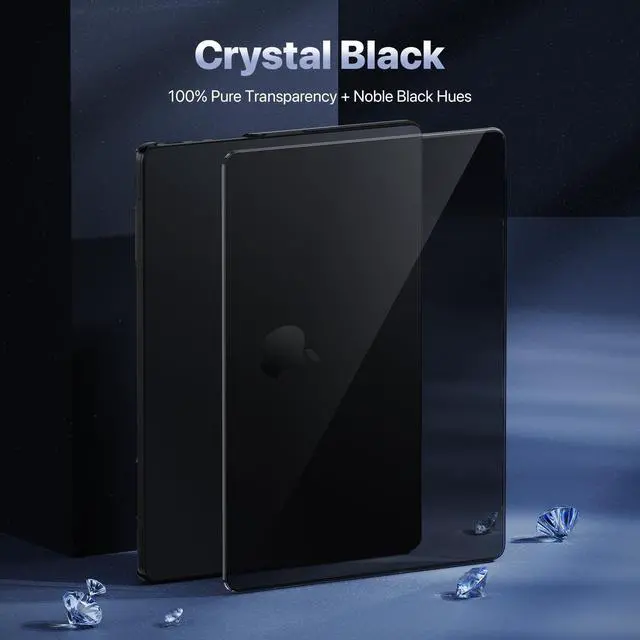 Alt view image 3 of 5 - Soonjet for MacBook Pro 16 inch Case M4 2024-2021 M3 M2 M1 Pro/Max [100% Clear, Refined Black] Protective Hard Shell Case Laptop Cover - Crystal Black