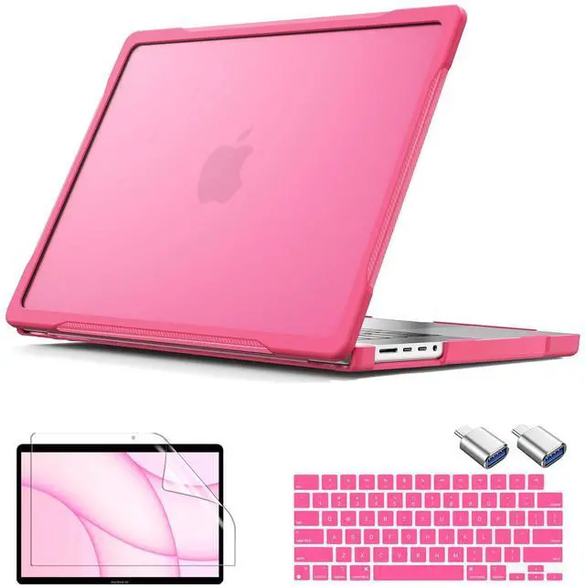 Main image of Teryeefi for MacBook Pro 14 inch Case 2025 2024-2021 M4 M3 M2 M1 Pro/Max [Heavy Duty] & [Durable] & [Shockproof] A3401 A3112 A2992 A2918 A2779 A2442 Model with Keyboard Cover+Type C Adapter, Rose