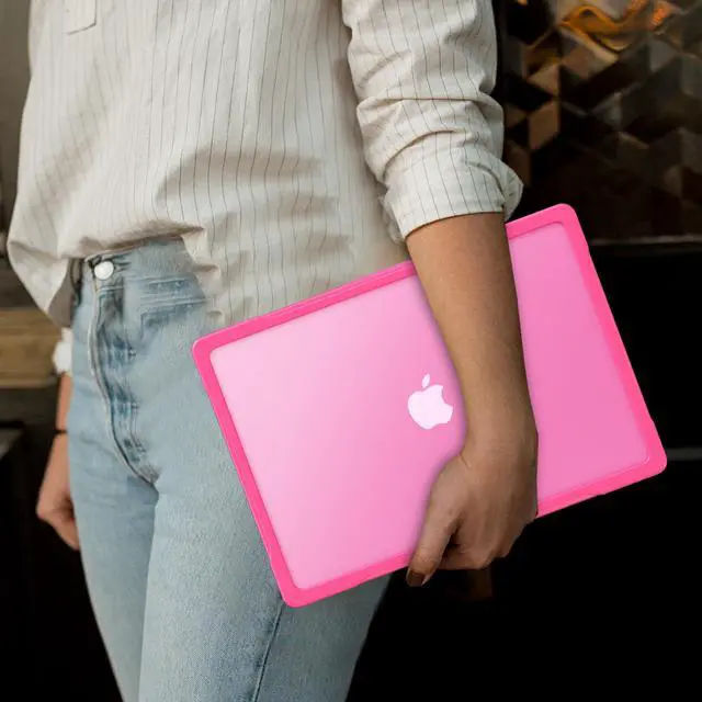 Alt view image 3 of 5 - Teryeefi for MacBook Pro 14 inch Case 2025 2024-2021 M4 M3 M2 M1 Pro/Max [Heavy Duty] & [Durable] & [Shockproof] A3401 A3112 A2992 A2918 A2779 A2442 Model with Keyboard Cover+Type C Adapter, Rose