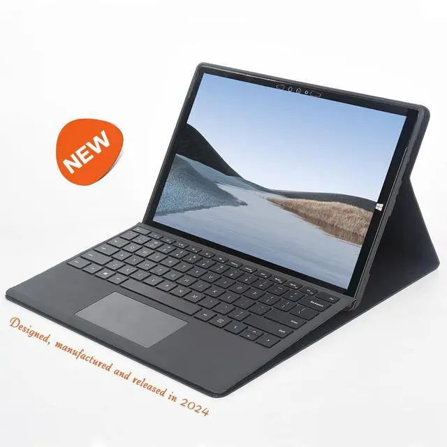 Alt view image 4 of 5 - Protective Case for Microsoft Surface Pro 3 Model 1631 Compatible with Keyboard Cover Ultral Thin & Light Heat Dissipation Design (Black Marble)