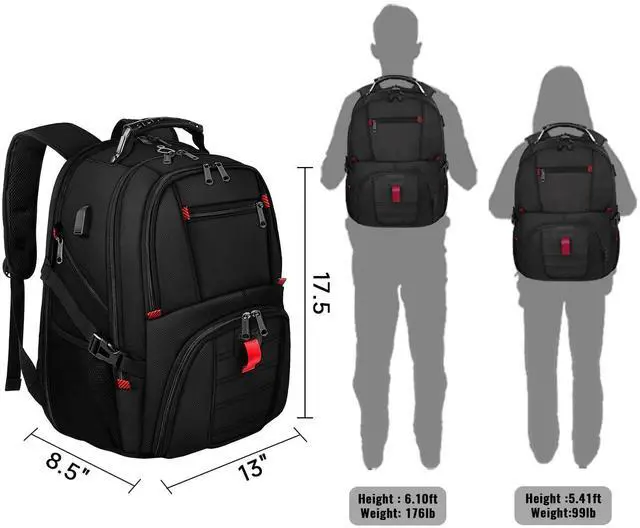 Alt view image 5 of 5 - YOREPEK Travel Backpack, Extra Large 50L Laptop Backpacks for Men Women, Double-Layer Carrying Case Compatible with Cricut Maker 3, Maker, Explore 3, Explore Air 2,