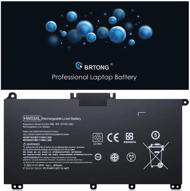 Alt view image 2 of 5 - BRTONG HSTNN-LB8U HW03XL Battery Replacement for HP Pavilion 15-EH 15-EG 15-eg0073cl 15-eg0048nr 15-eg0053cl 15-eg1025cl 15-eg1053cl 15-eg1073cl Series HSTNN-IB90 TPN-C131 L97300-005 HSTNN-OB2A