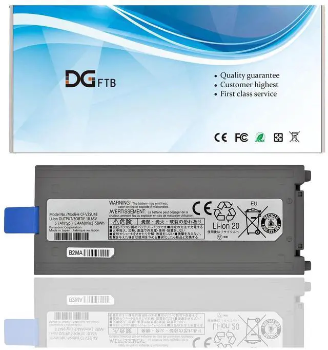 Main image of DGFTB CF-VZSU48 CF-VZSU48U New Laptop Battery for Panasonic Toughbook CF-19 CF19 MK1 MK2 MK3 MK4 MK5 MK6 MK7 MK8 Series CF-VZSU28 CF-VZSU48R CF-VZSU50 CF-VZSU58U (10.65V 58Wh/5700mAh 3-Cell)