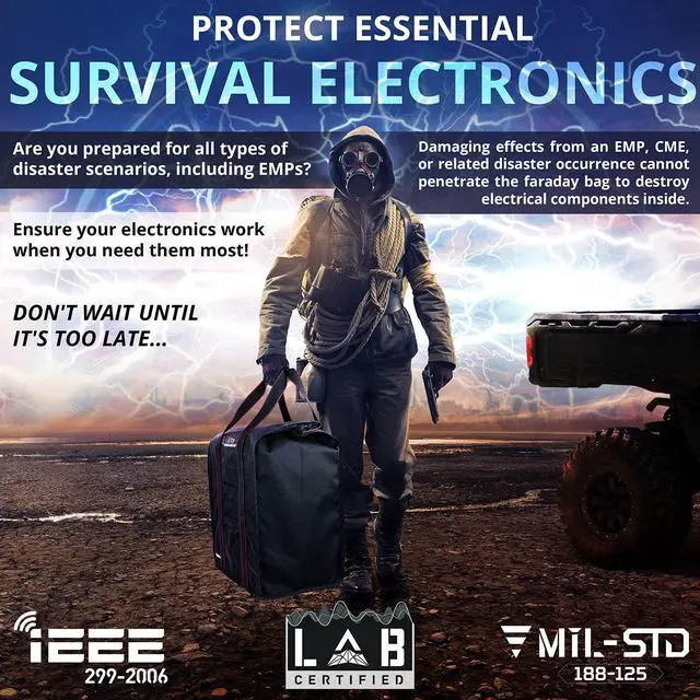 Alt view image 4 of 5 - Mission Darkness Dry Shield T10 Faraday Bag for Computer Towers & XL Electronics // Military-Grade RF Shielding Waterproof Case for Digital Forensics EMP CME Protection Preppers Personal Security