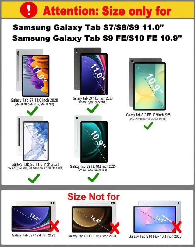 Alt view image 2 of 5 - MePadKey Trackpad Keyboard Folio Case for Samsung Galaxy Tab S10 FE/S9 FE 5G 10.9 inch/S7/S8/S9 11.0",Slim Magnetic Case with Rainbow Backlit TouchPad Keyboard Type-C Charging fit S9 fe Tablet Black