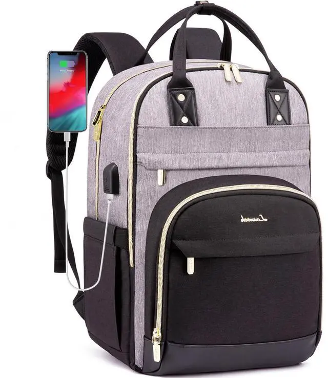 Main image of LOVEVOOK Laptop Backpack Women,Large Capacity 15.6 inch Laptop Bag Travel Backpack for Women,Computer Work College Teacher Backpacks with USB Port,Waterproof Personal Item Backpack Casual Daypack