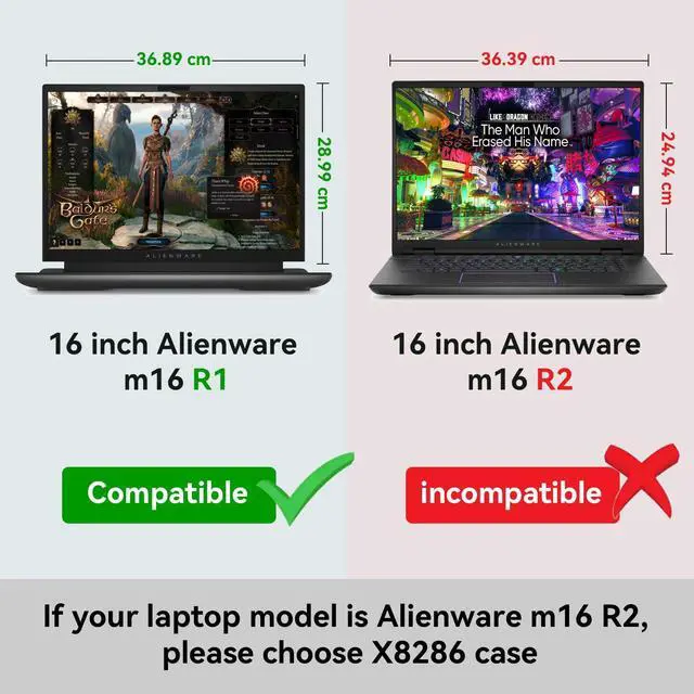 Alt view image 2 of 5 - Smatree Hard EVA Protective Sleeve Case Compatible only for 16 inch DELL Alienware m16 R1 Gaming Laptop Notebook Bag (NOT FIT Alienware m16 R2) (X8321)