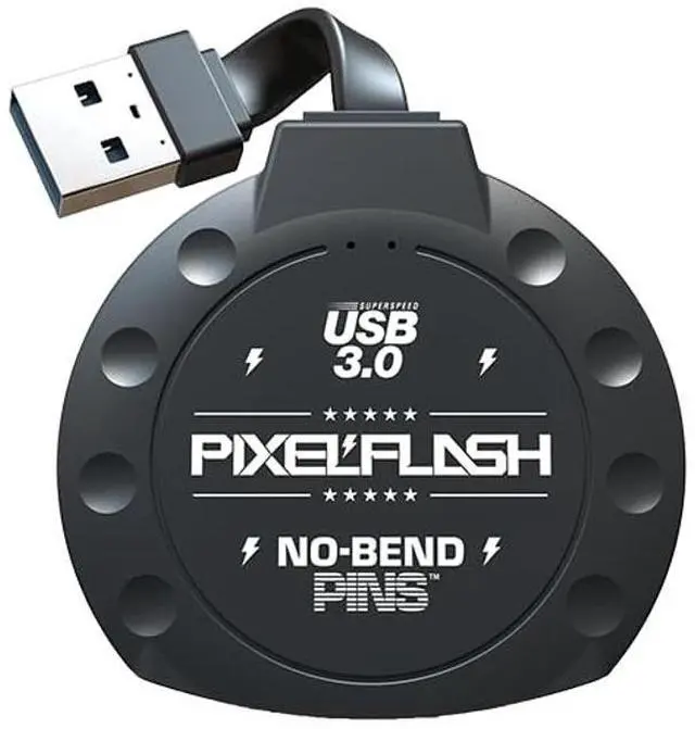 Alt view image 2 of 5 - PixelFlash CF Card Reader (Black) - Compact Flash Memory Card Adapter with Cabled USB 3.0, 5GB/s File Transfer, No-Bend Pins, Supports UDMA-7, Anti-Slip & Anti-Scratch, Compatible to Most Brands & OS