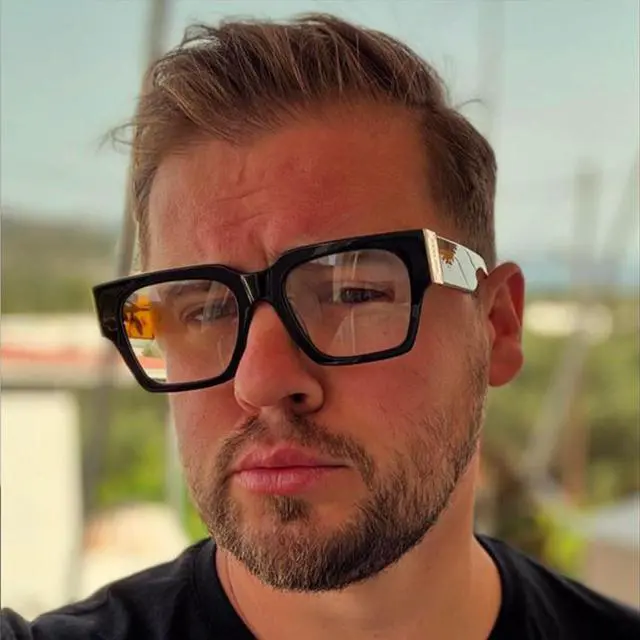 Alt view image 2 of 5 - Zeelool Retro Square Blue Light Blocking Glasses for Men Computer glasses Dedee ZJGX535555-01 Black