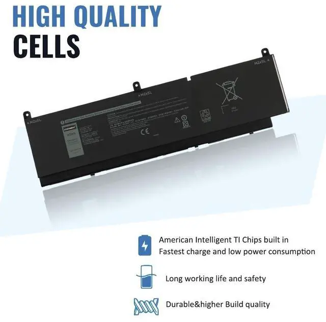 Alt view image 3 of 5 - PKWVM Laptop Battery Replacement for Dell Precision 550 7560 7750 7760 Mobile Workstation P44E P93F P44E001 P44E002 P93F001 P93F002 New Battery for C903V CR72X 17C06 0CR72X 0447VR 068N03 11.4V/95Wh