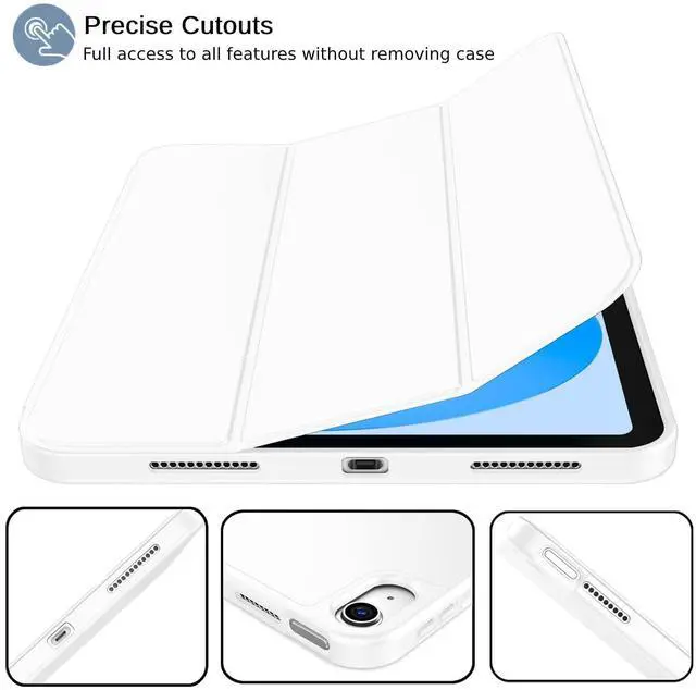 Alt view image 2 of 5 - iMieet iPad (A16) Case 11th Gen/iPad 10th Generation Case [11-Inch 2025/10.9 Inch 2022] with Pencil Holder, Trifold Stand Smart Cover with Soft TPU Back,Auto Wake/Sleep(White)