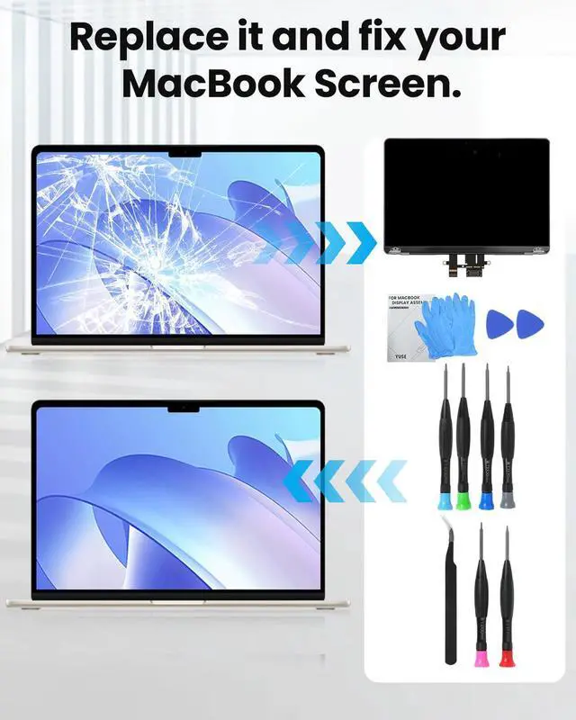 Alt view image 4 of 5 - YUSE A2179 2020/A1932 2019 Screen Replacement 13.3 for MacBook Air 13-inch Retina LCD (Model: EMC 3302 EMC 3184 MVFH2 MVFJ2 MWTJ2 MWH22) 2560x1600 A Full LED LCD Display Assembly (Rose Gold)