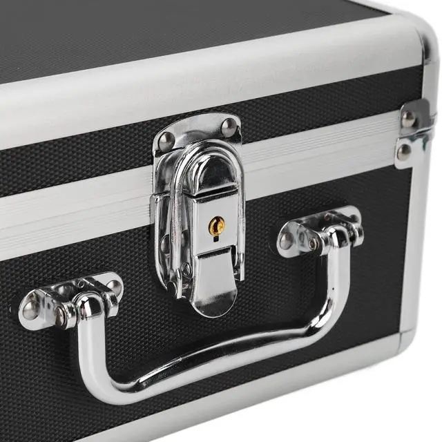 Alt view image 5 of 5 - Pomya 2.5In Hard Drive Storage Box 20 Bays 2.5 Inch Hard Disk Box Double Handle Hard Drive Case with Security Lock for 2.5 Inch Hard Drive
