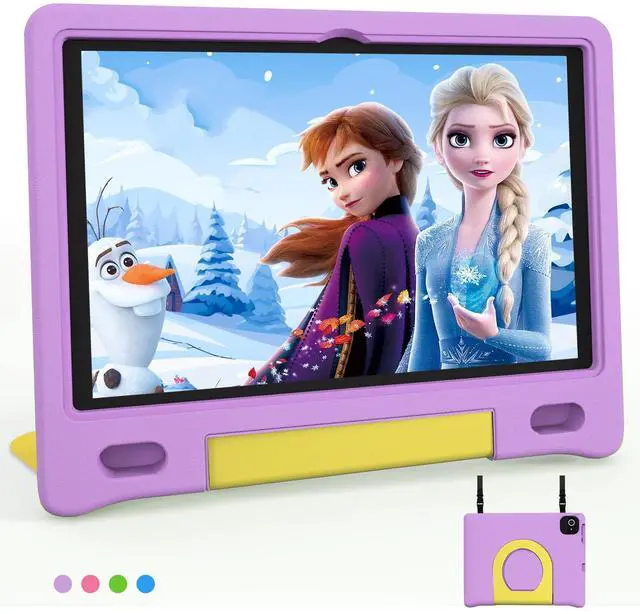 Main image of JREN Kids Table 10.1" Android 14 Tablet for Kids64GB StorageOcta-CoreWiFi CamerasParental ControlKids ContentCase Included Great Gift for Children Ages 3-12 Years Old Purple