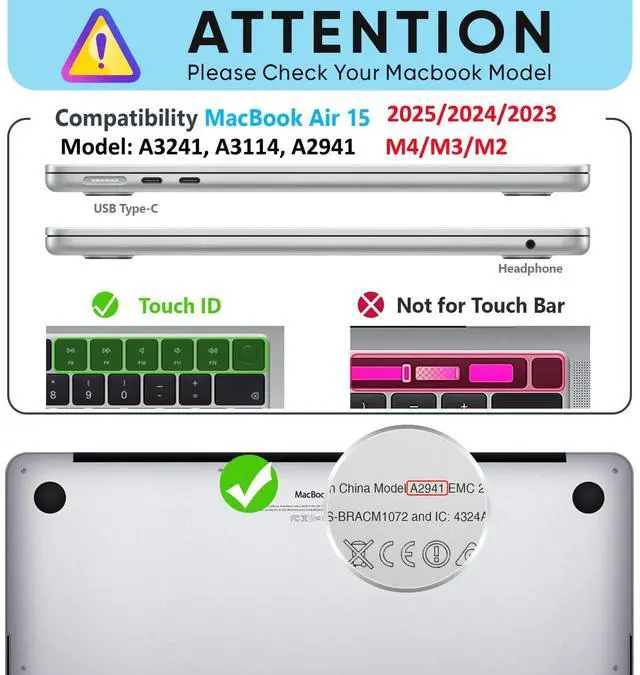 Alt view image 2 of 5 - HXCASEAC Case Compatible with MacBook Air 15 inch Case 2025 2024 2023 with Foldable Stand, Anti-Scratching Protective Hard Shell Cover for M4 M3 M2 A3241, A3114, A2941 PU Leather, Gray