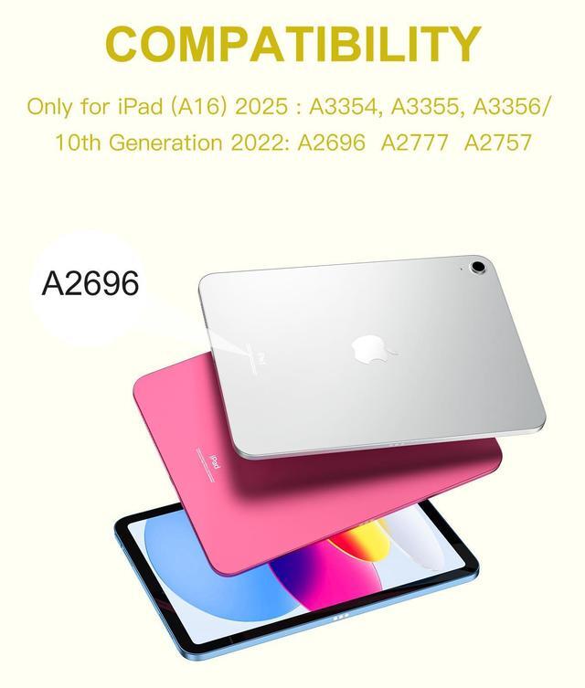 Alt view image 2 of 5 - Harvopu Compatible for iPad 11th 10th Generation Case with Keyboard, Folio Cover with Pencil Holder, Multi-Touch Trackpad, 7 Color Backlit, Detachable Keyboard for iPad (A16) 11th/10th Gen (Yellow)