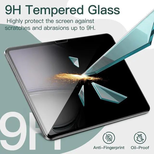 Alt view image 5 of 5 - JETech iPad Air 13-inch M3/M2 (2025/2024) Rotating Case and Privacy Screen Protector Bundle