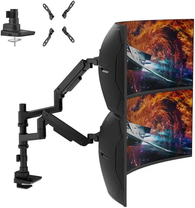 Main image of G-PACK PRO Dual Monitor Arm for 17-49 Inch Ultrawide Screens  Heavy Duty Monitor Arm Desk Mount  VESA Mount with Clamp and Grommet Base  Holds Up to 44 lbs. Each