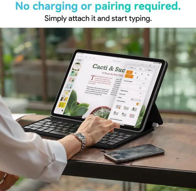 Alt view image 4 of 5 - Zspeed Keyboard Case for iPad Pro 11 inch - Ipad Air 11 inch Case with Keyboard, Ipad Keyboard Compatible with iPad Pro(2018-2022)/Air/4th/5th/M2, Built-in Pencil Holder, Black