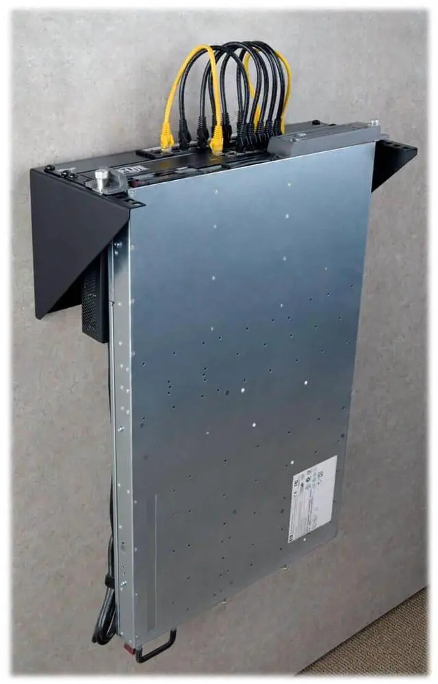 Alt view image 2 of 2 - Plantronics Tripp Lite Wallmount Rack 4U Vertical Rack Bracket 175lb Capacity (SRWALLBRKT4U),Black