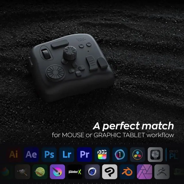 Alt view image 3 of 5 - TourBox Elite - Bluetooth Controller for Video Photo Editing Color Grading, Davinci Resolve Speed Editor, MacOS/Windows, Lightroom Photoshop Premiere Final Cut Pro Programmable Keyboard