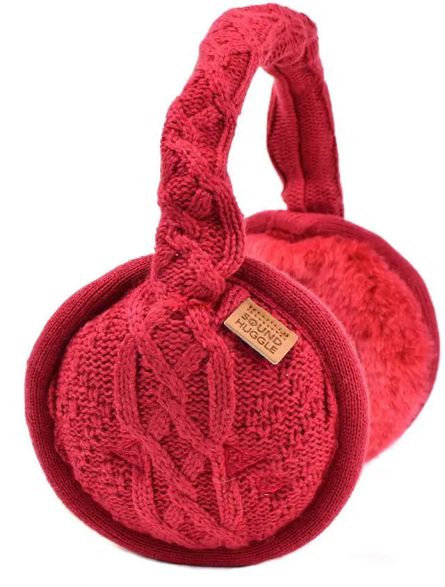 Main image of Sound Huggle Bluetooth Earmuff Headphones, Ruby Red