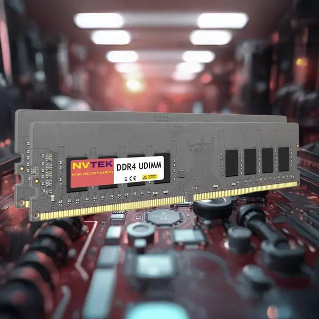 Alt view image 2 of 5 - NVTEK 128GB (4X32GB) DDR4 3200MHZ PC4-25600 UDIMM 2Rx8 1.2V CL22 288-PIN Non-ECC Unbuffered Desktop PC Computer Memory KIT