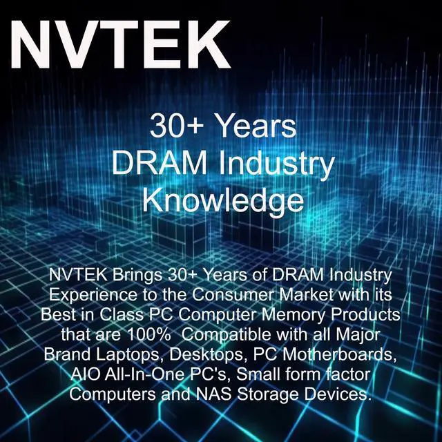 Alt view image 5 of 5 - NVTEK 128GB (4X32GB) DDR4 3200MHZ PC4-25600 UDIMM 2Rx8 1.2V CL22 288-PIN Non-ECC Unbuffered Desktop PC Computer Memory KIT