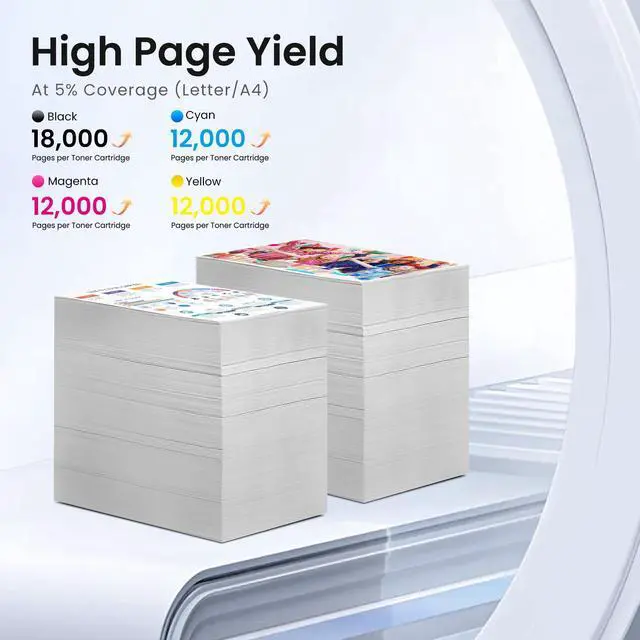 Alt view image 3 of 5 - GREENBOX Compatible Phaser 6700 Toner Cartridge Replacement for Xerox 6700 106R01510 106R01509 106R01508 106R01507 Toner Cartridge for Phaser 6700DN 6700DT 6700DX 6700N Printer (4-Pack, K/C/Y/M)