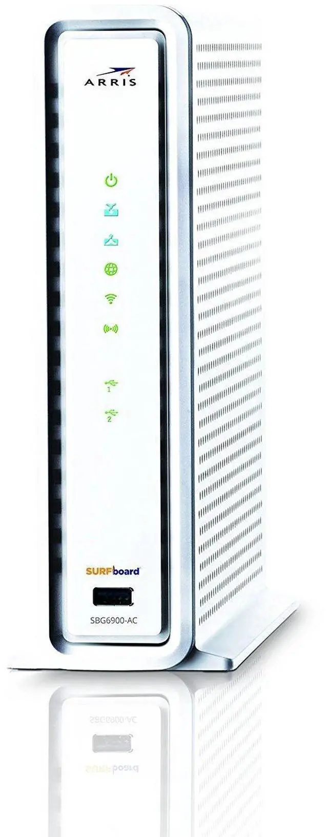 Alt view image 4 of 4 - ARRIS SURFboard SBG6900AC Docsis 3.0 16x4 Cable Modem/ Wi-Fi AC1900 Router - Retail Packaging - White